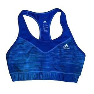 Adidas Climalite Sports Bra Women’s Medium Vibrant Blue Activewear Gym Top